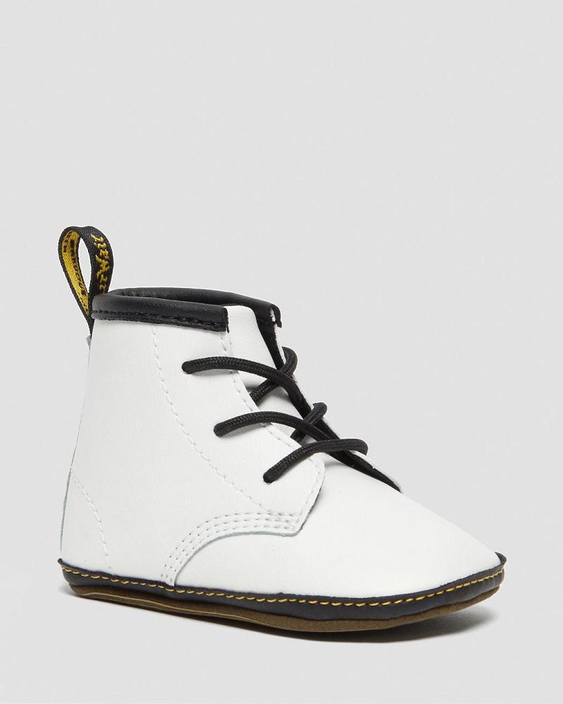 Botas Casuales Dr Martens Newborn 1460 Auburn Cuero Booties Niños Blancos | MX 15BEX